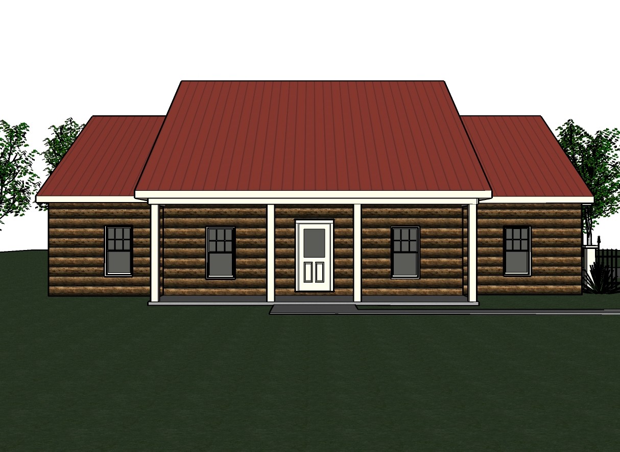 Abbigale 2161G 4 LOG home, house plan 4 beds, 2.5 baths PDF