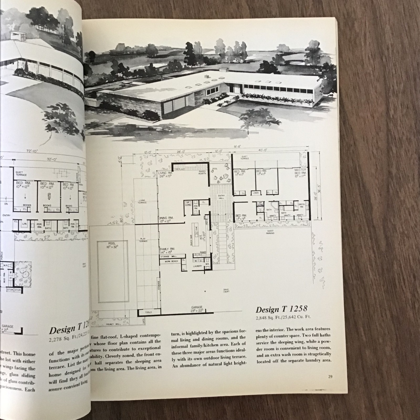1972 vtg MCM Contemporary Home Plans 110 HOUSE Floor Plans Book SEE INDEX