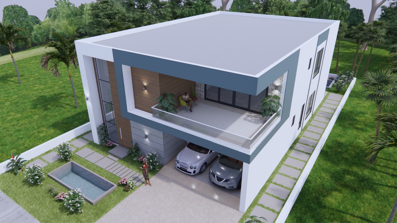 39×56 Feet House Plans 3d 12×17 Meter 6 Beds 8 Baths PDF File and (A4 Hard Copy)