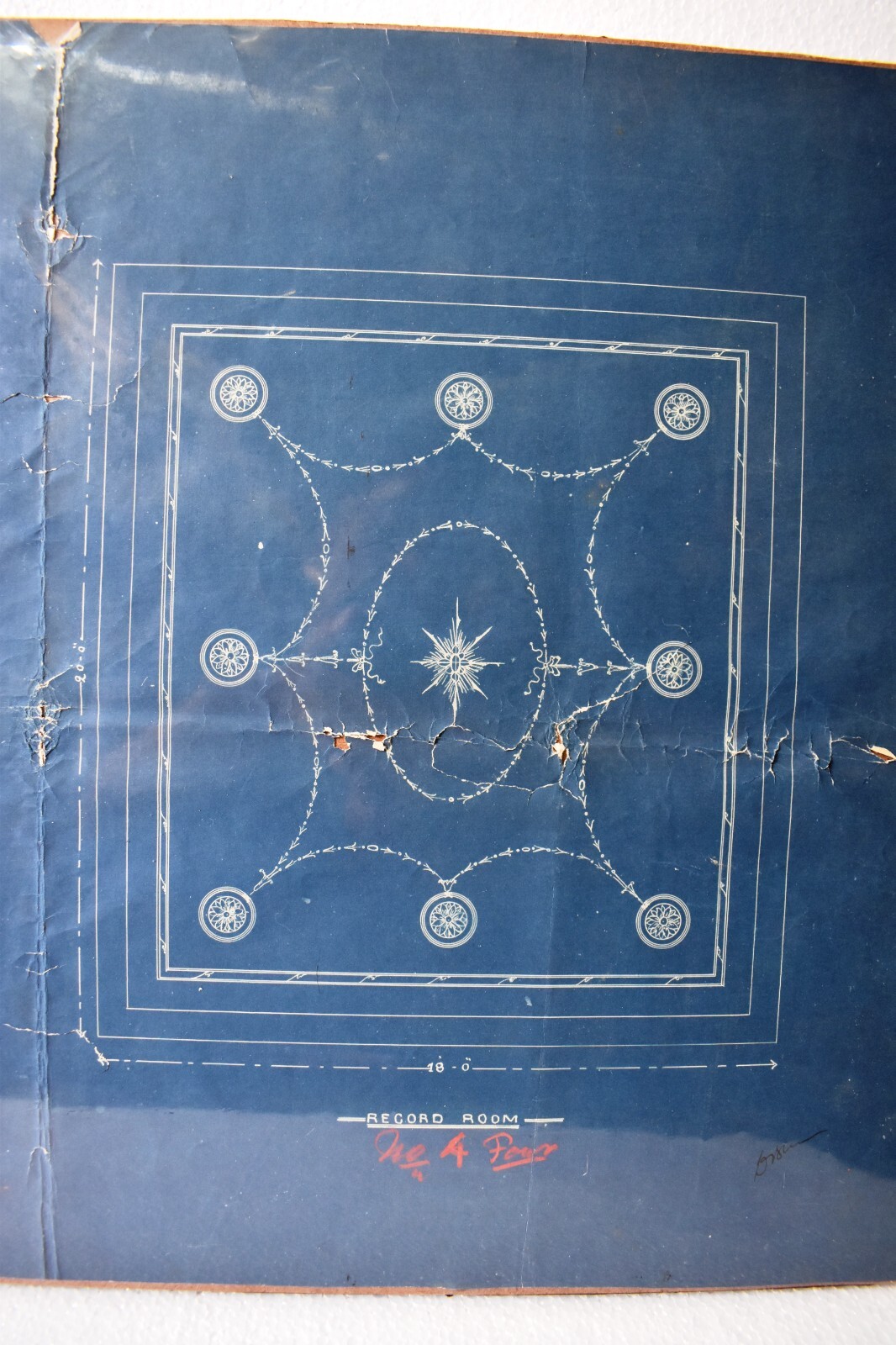 Antique Bhavindra Vilas Palace Jamnagar Architectural Plan & Lay-Out First Flo”1