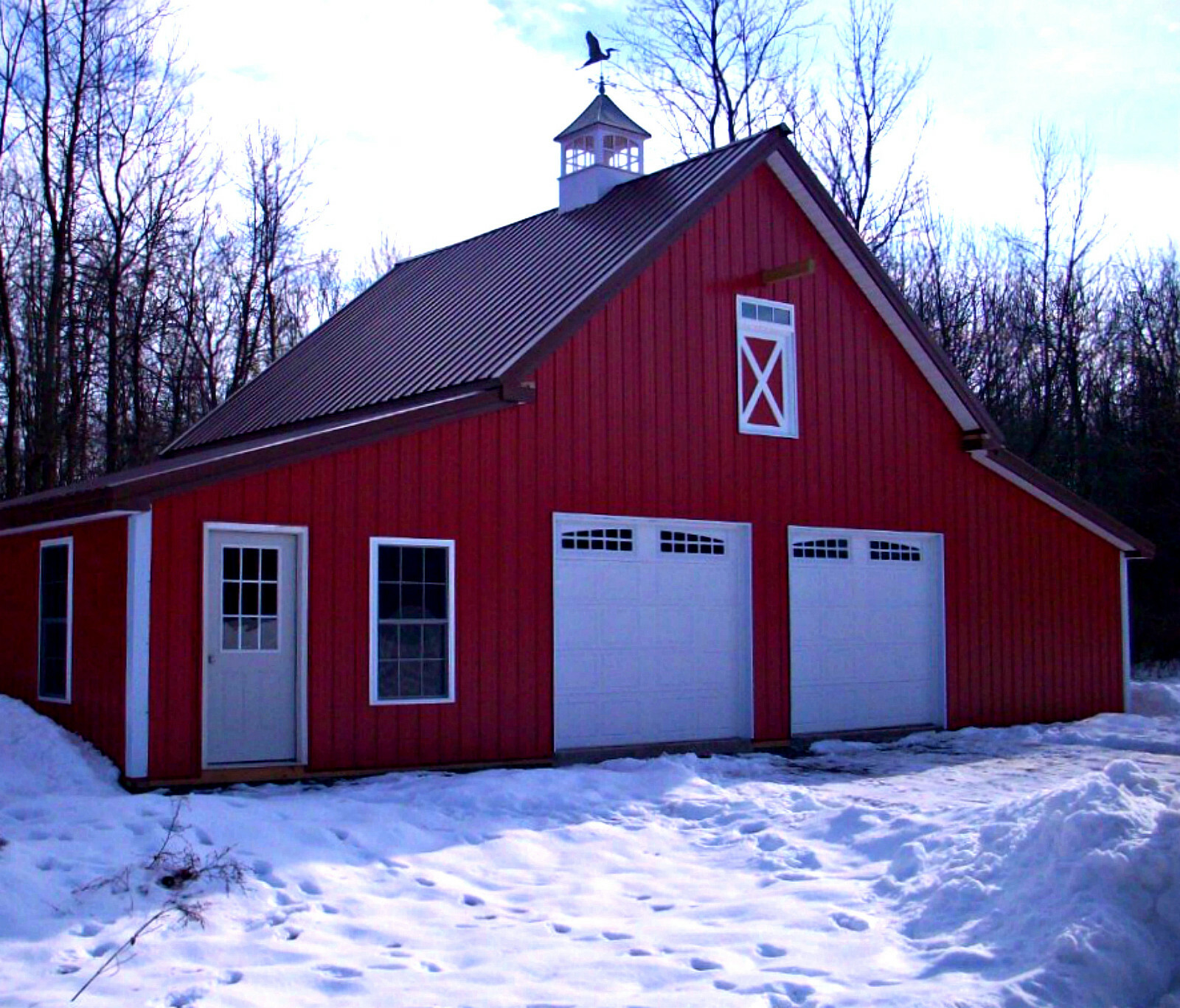 31 Car Barn Designs with Lofts- Complete Pole-Barn Construction Plans (G7)
