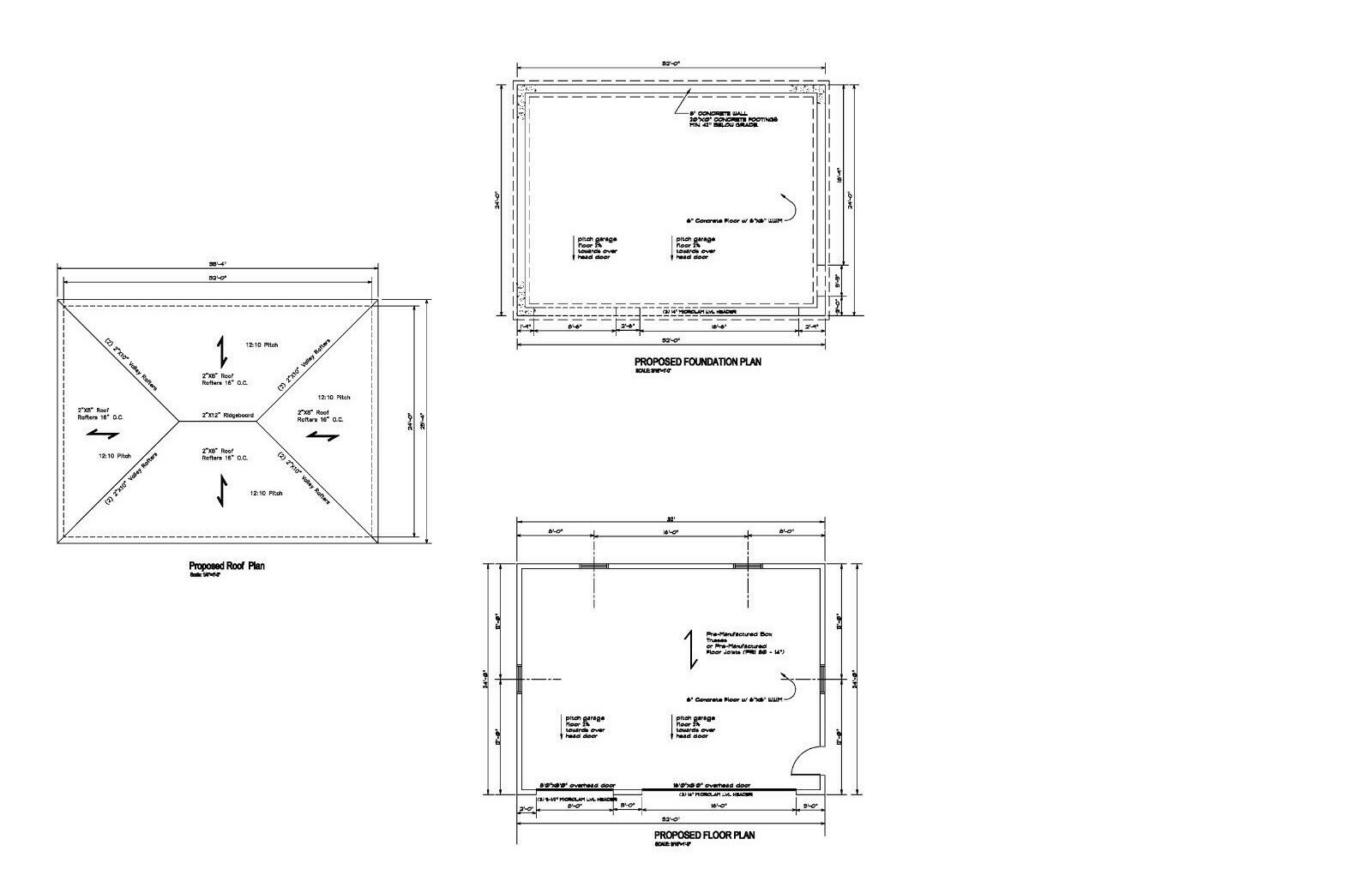 24X32 GARAGE PLANS HIP ROOF 32X24 PRINT PLANS 2 CAR PLAN #19-2432-HIP-7
