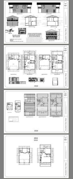 24×32 House — 1 Bedroom 1.5 Bath — 830 sq ft — PDF Floor Plan — Model 8B