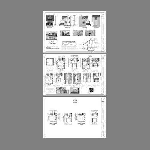 16×16 Tiny House — 492 sq ft — PDF Floor Plan — Model 3