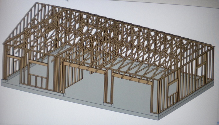 PERMIT READY 24′ X 36′ GARAGE PLAN DRAWN TO SCALE BLUEPRINTS AND MATERIALS LIST