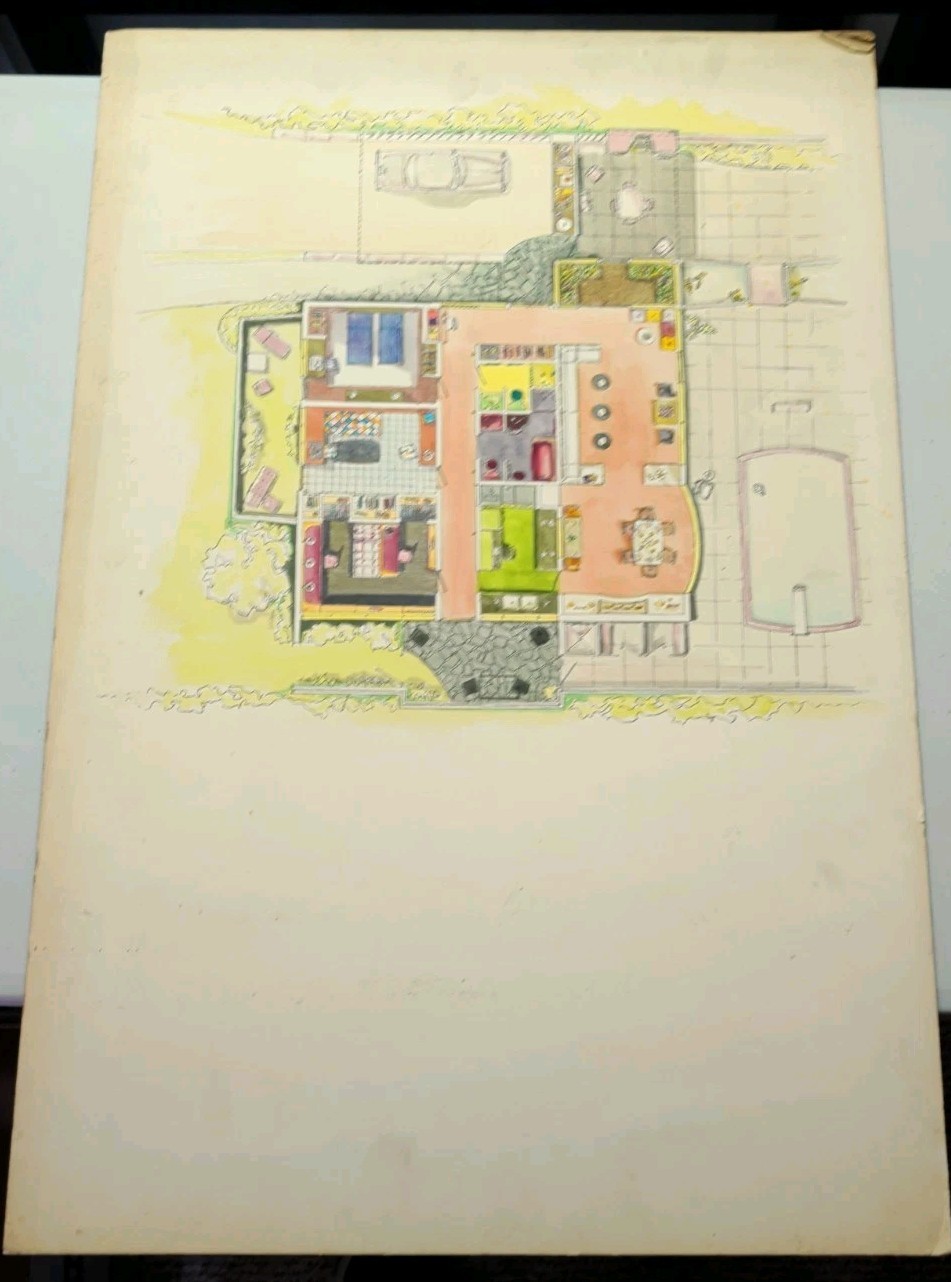 Full Color Artist Drawn House Floorplan