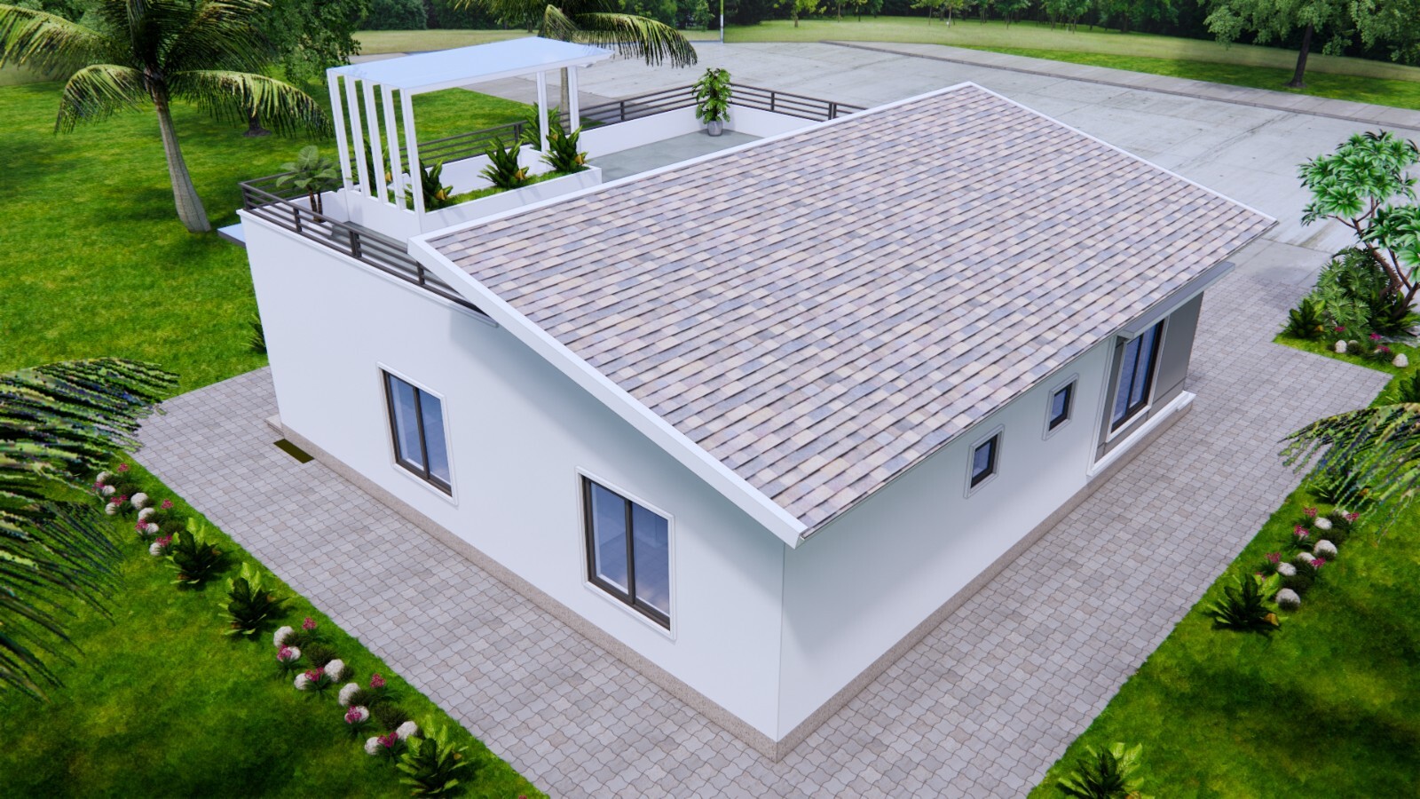 33×33 Feet Small House Plan 10×10 Meter 3 Bed 2 Bath Terrace PDF & A4 Hard Copy