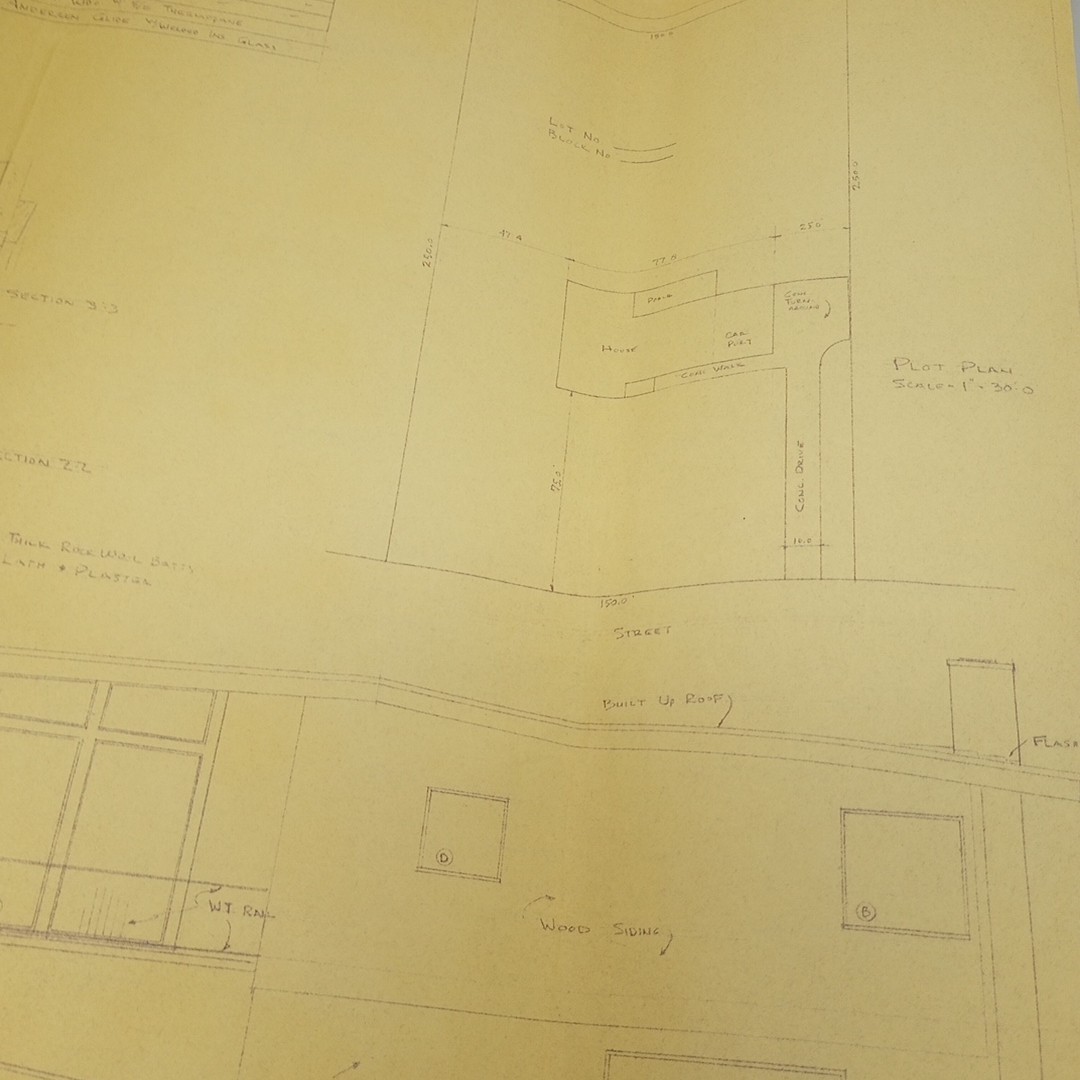 Original 1964 MCM House Plans Hugh Mitchum House Charlotte NC – Aubrey Arant Jr.