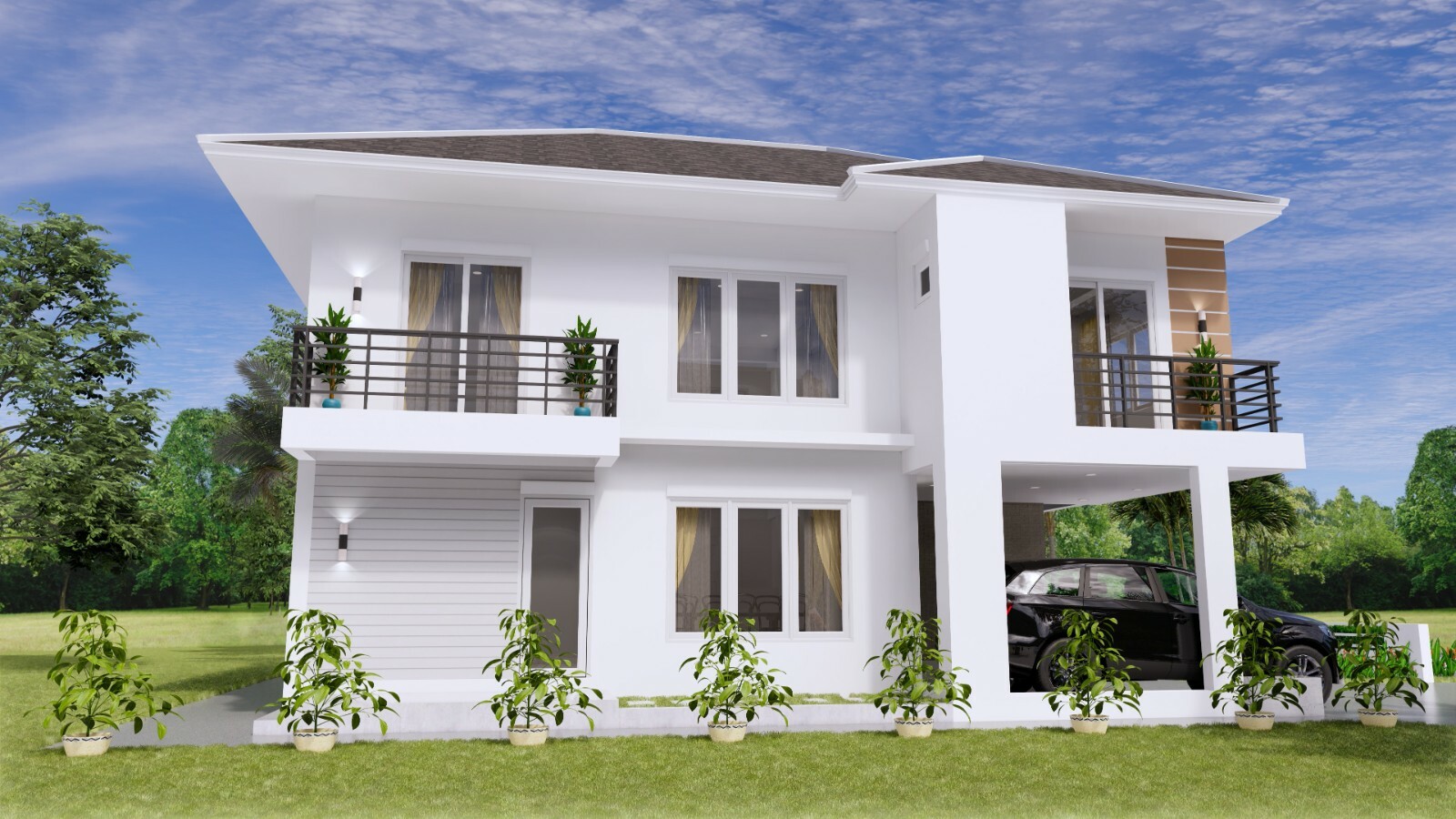 28×36 Feet House Design Plans 8.5×11 Meter 4 Beds 3 Bath PDF Plan (A4 Hard Copy)