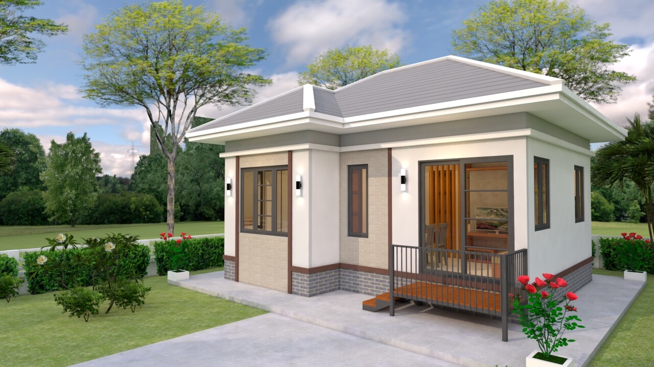 Custom Small House Plan 7×6 Meter 23×20 Feet 2 Beds 1 Bath Hip (A4 Hard Copy)