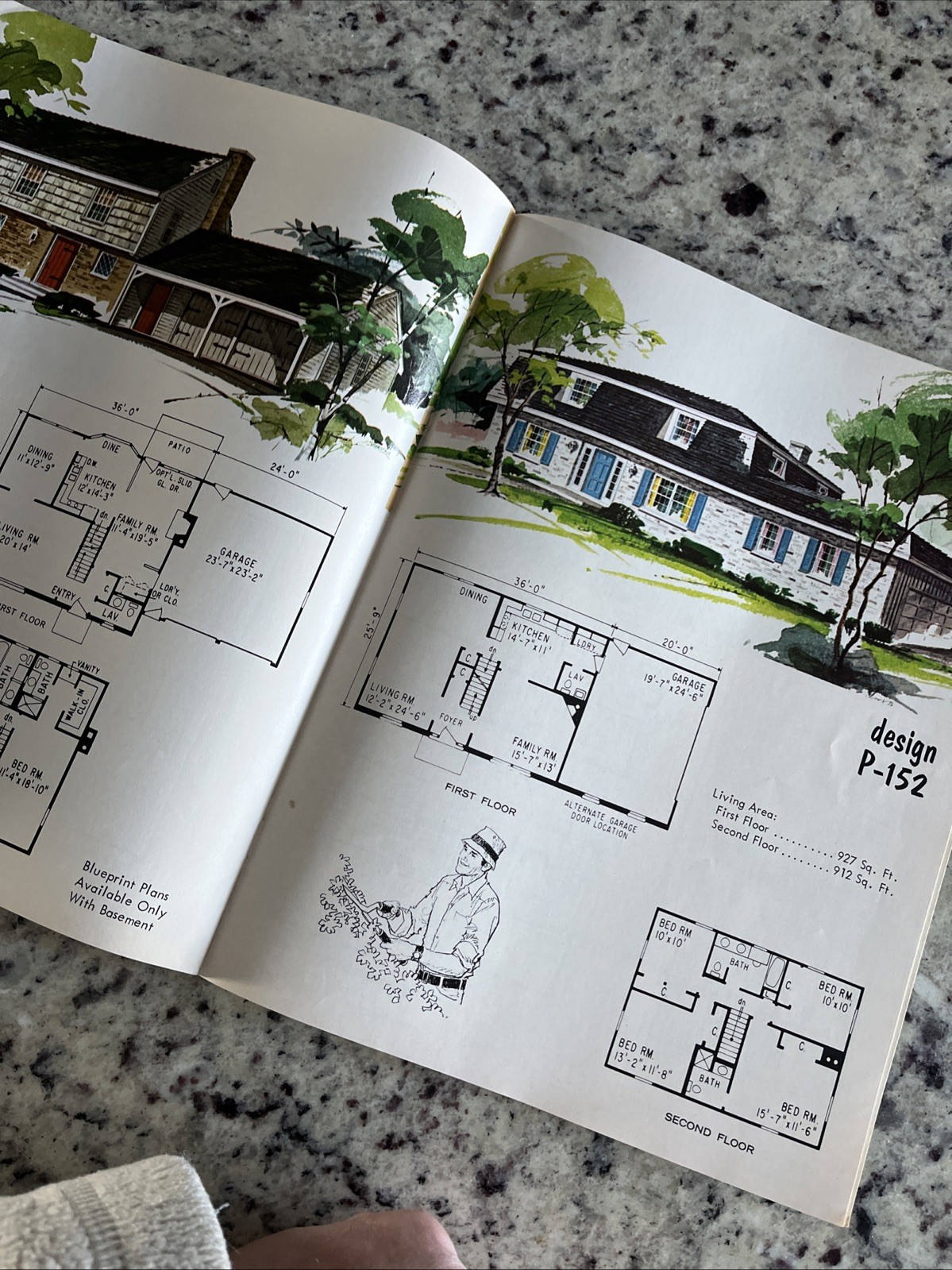 Vintage 1972 MCM Home Plans Design Catalog Blueprints Ranch Split-Level Houses