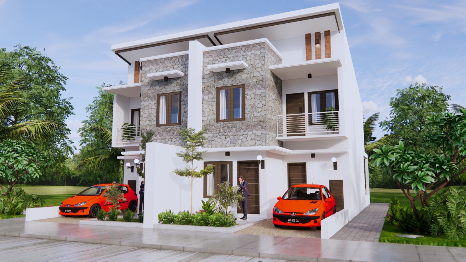 20×59 House Design Plan 6×18 Meter 4 Beds 5 Baths PDF (A4 Printed Plans)
