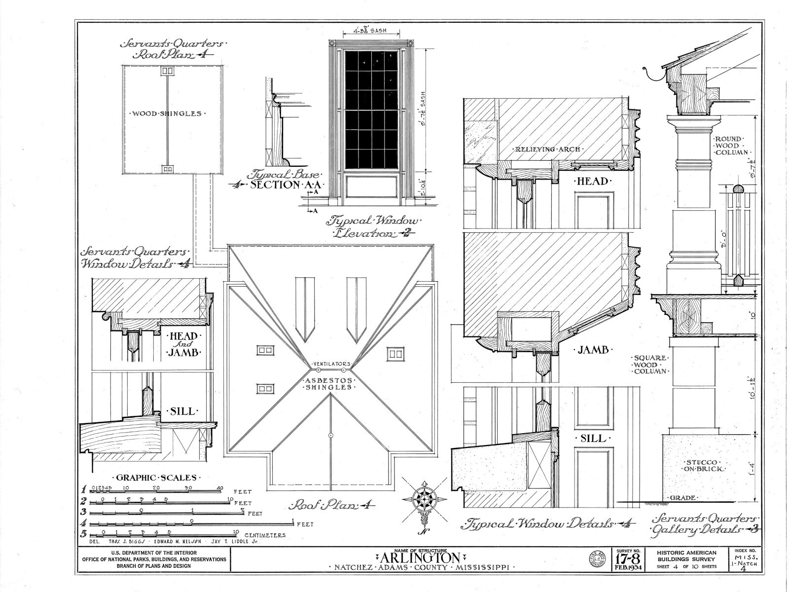 Natchez Antebellum Plantation home – The Arlington – architectural house plans