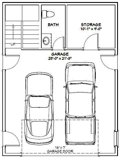 24×32 House — 1 Bedroom 1.5 Bath — 830 sq ft — PDF Floor Plan — Model 8B