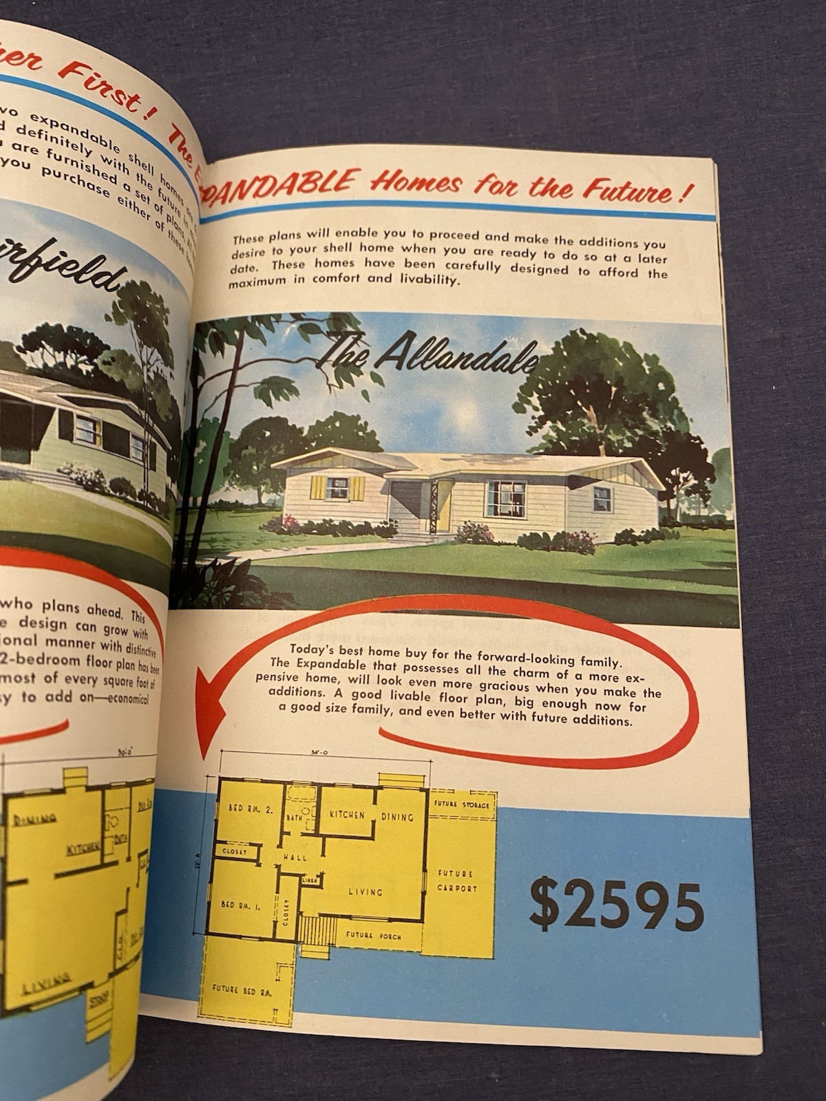 1950s Booklet AMERICAN SHELL HOMES House Plans Ranch Nassau Cherokee MCM Vintage