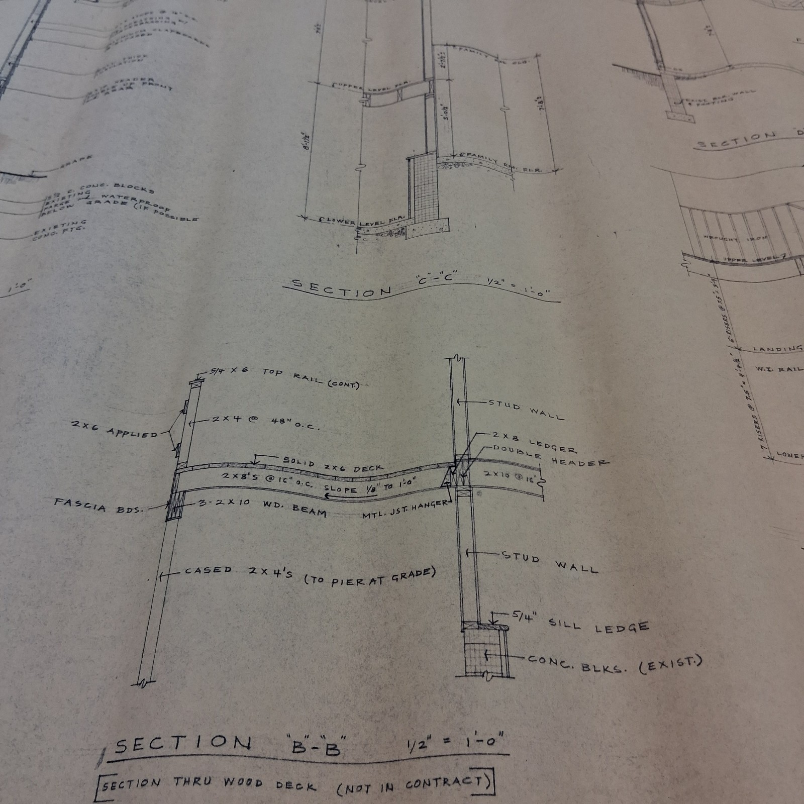 Mid Century Original 1969 Architectural Blueprints Drawings