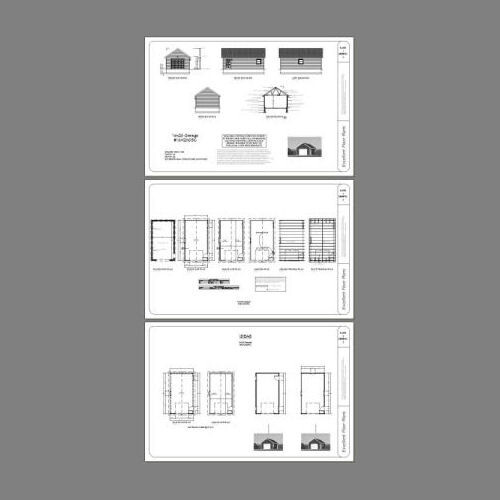 16×28 1-Car Garage — 448 sq ft — PDF Floor Plan — Model 5C