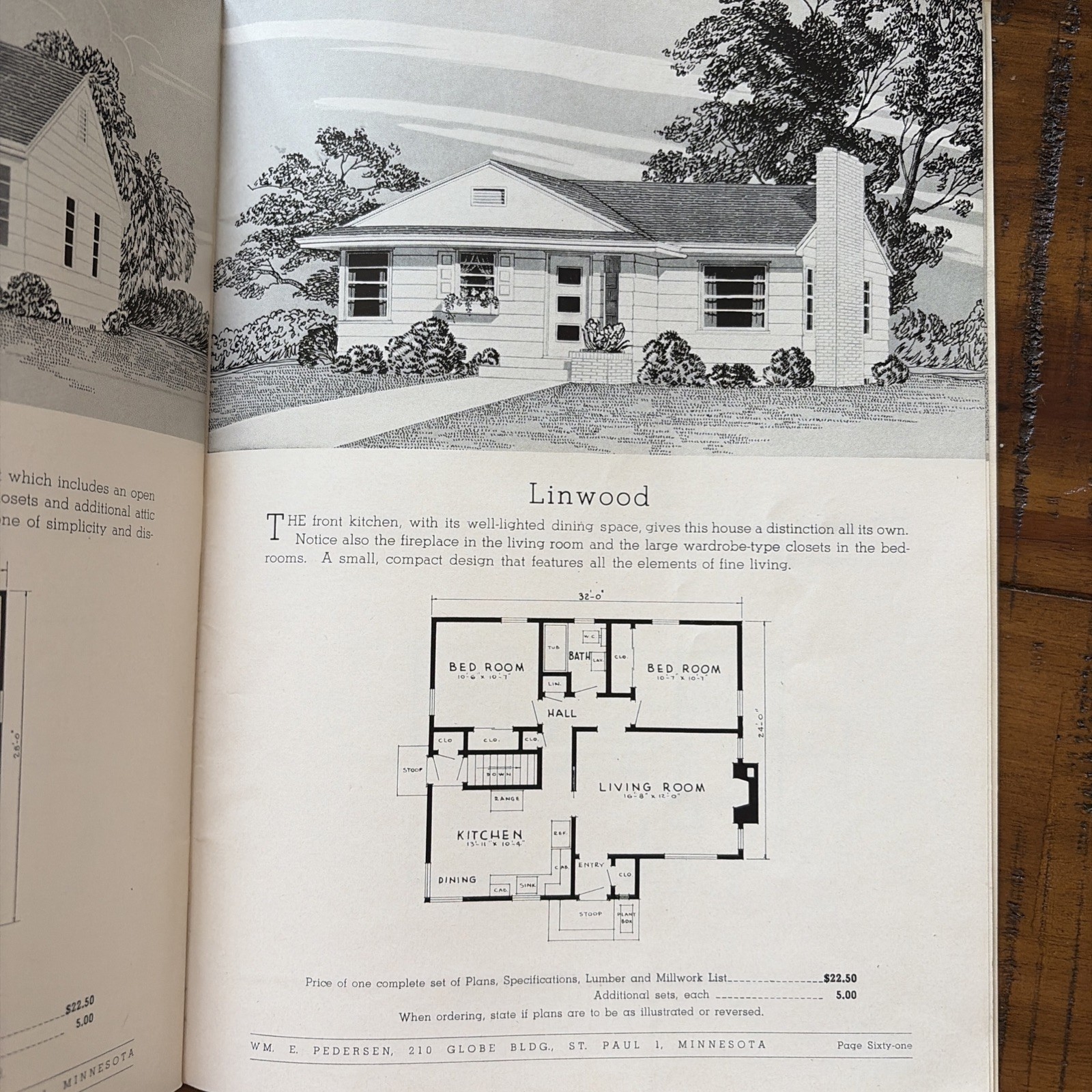 Vintage 1953 MCM Mid Century Home Designs House Plans Practical Homes Catalog