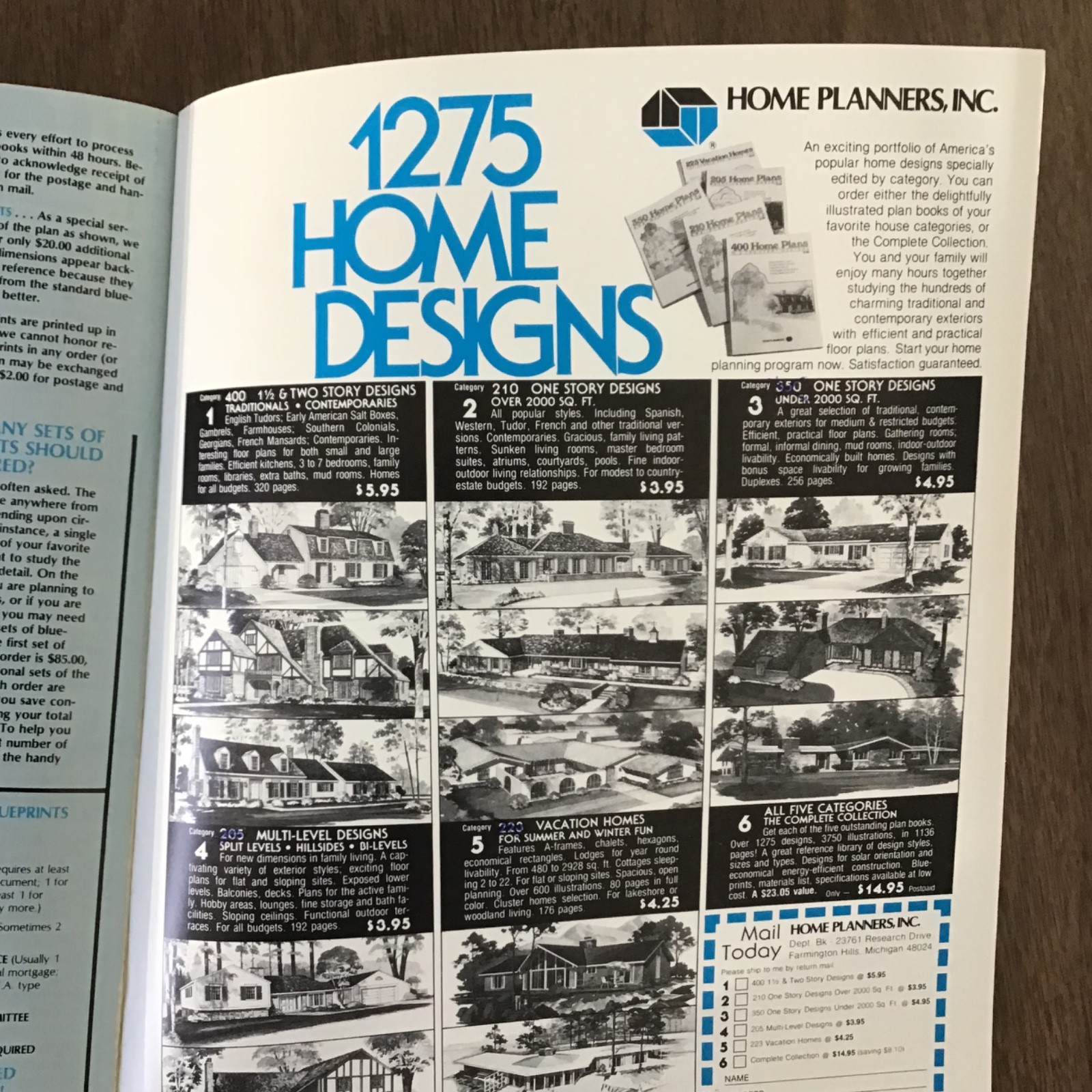 Vtg 1978 Contemporary & Traditional Home House Plans Floor Plans Modern MCM Book