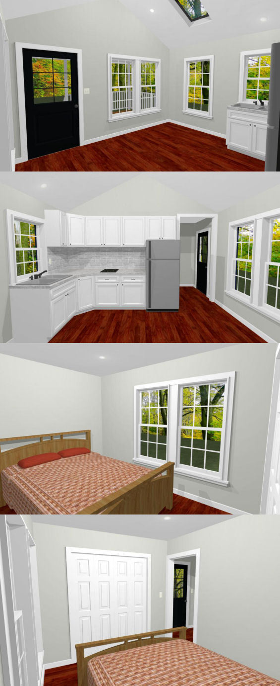 14×28 Tiny House — 391 sq ft — PDF FloorPlan — Model 4A
