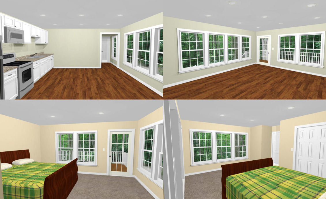 36×40 Apartment with 1-Car 1-RV Garage — PDF Floor Plan — 902 sqft — Model 1I