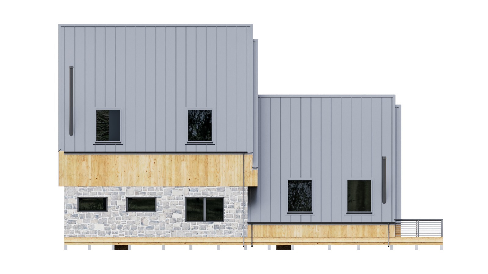 35’x65′ 4 Beds, 4 Bath Double A-Frame Architectural Build Plans PDF Download