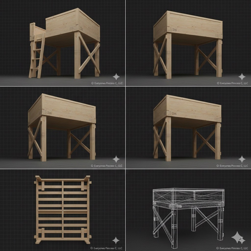 DIY 8ft x 7ft Loft Bed /Storage Platform Plans – Lightweight Space-Saving Design
