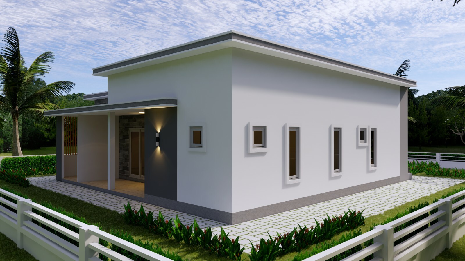 40×36 Feet House Plans 12×11 Meter 3 Beds 3 Baths Flat Roof PDF (A4 Hard Copy)