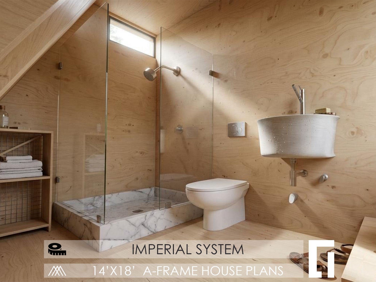 14’x18′ A Frame Cabin Plans 210 SqFt Pdf