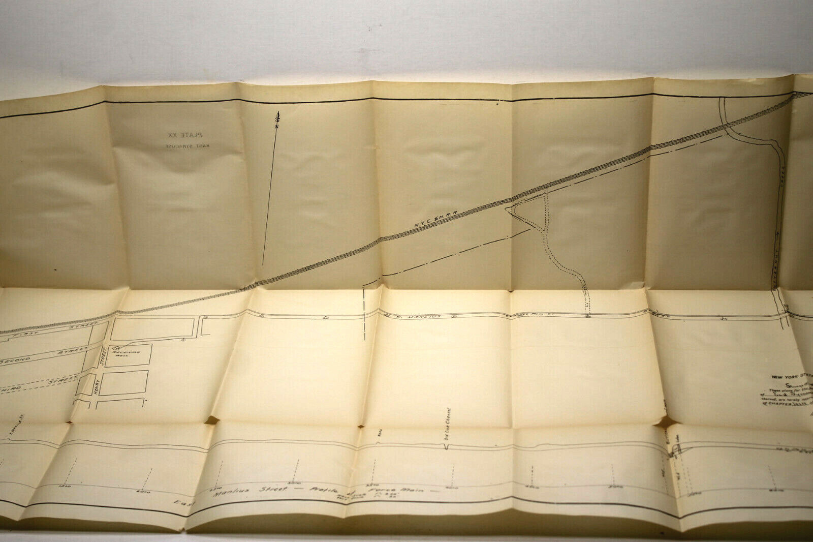 4pc 1904 East Syracuse NY 1 inch=200 Ft Maps of Proposed Sewage Disposal Plant