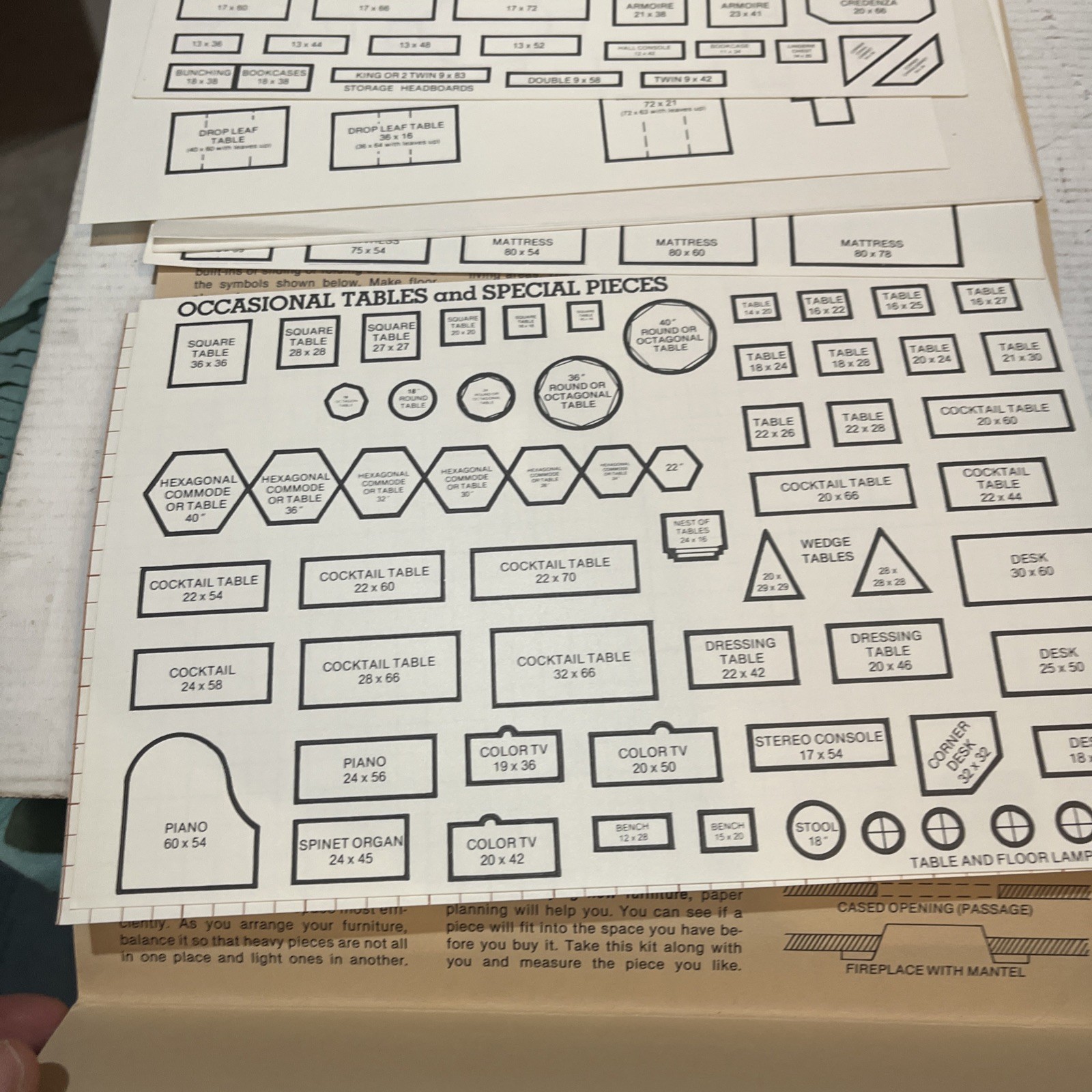 Rare Unused Vintage 1981 Better Homes And Gardens New Furniture Arrangement Kit!