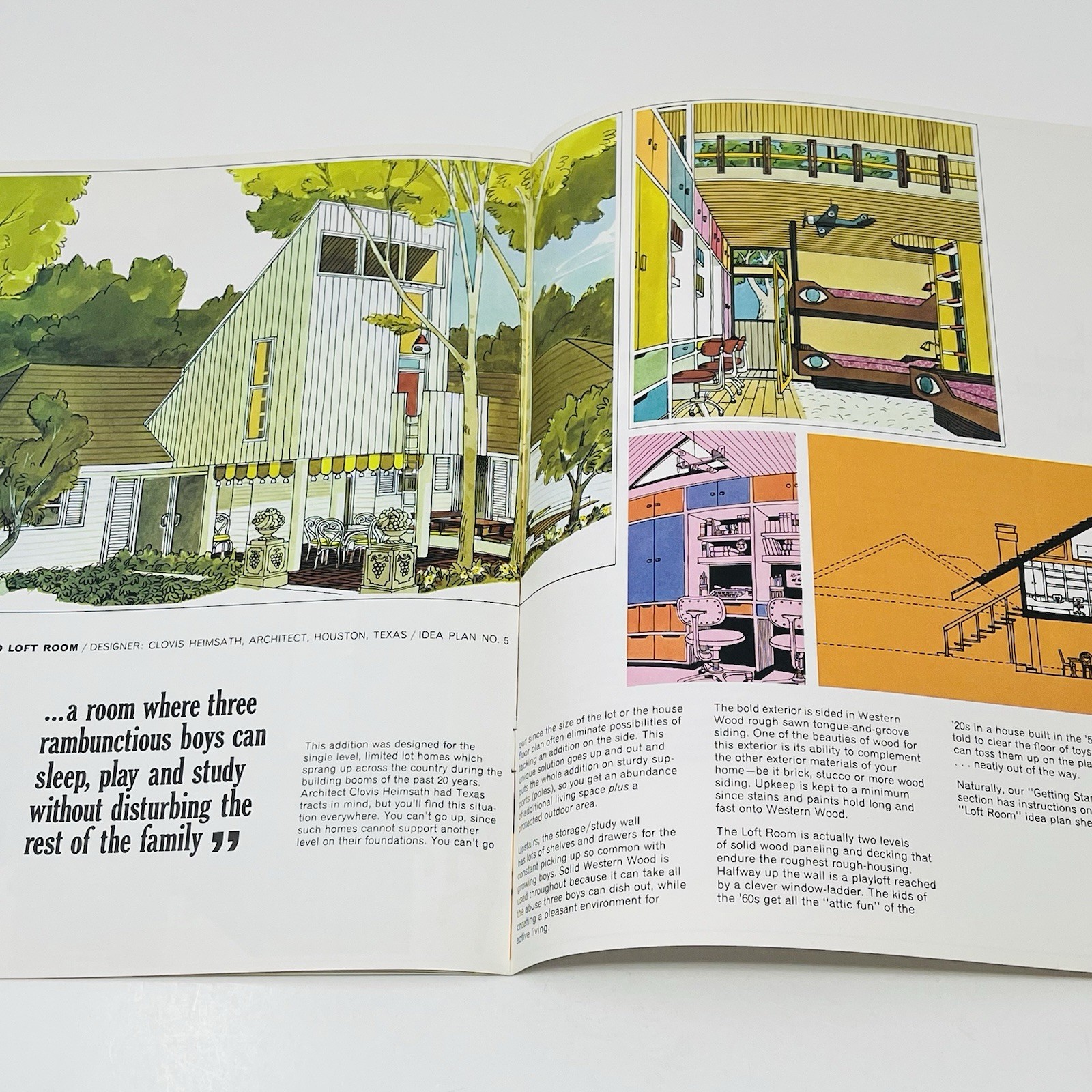 1960’s Western Wood Products More Family Room House Design Idea Dealer Brochure