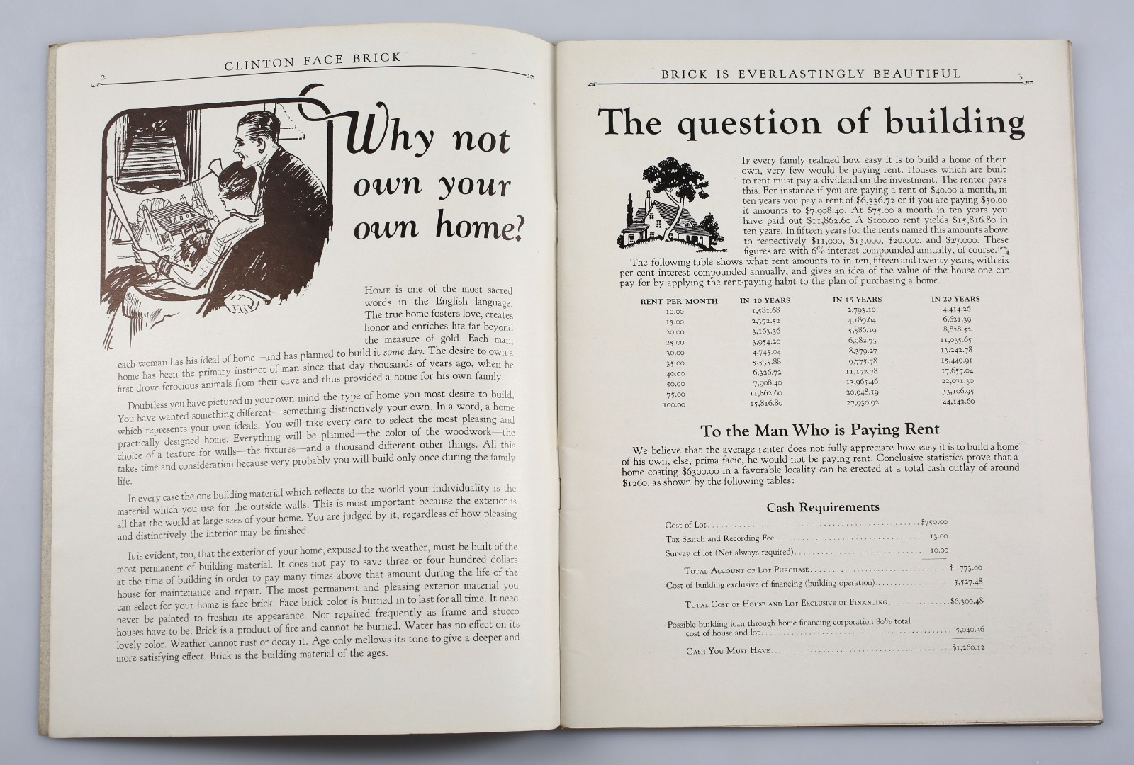 Vintage Beauty in Brick Home House Plans Catalog circa 1920s Clinton Face Brick