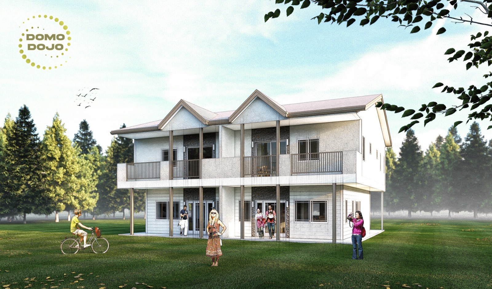 Countryside Dwelling Duplex Plans – PDF Downloadable Blueprint