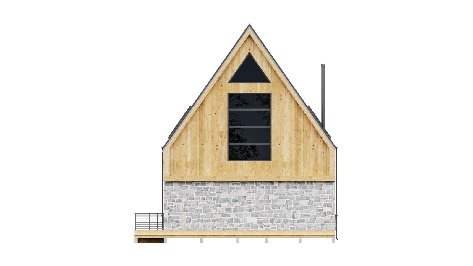 35’x65′ 4 Beds, 4 Bath Double A-Frame Architectural Build Plans PDF Download