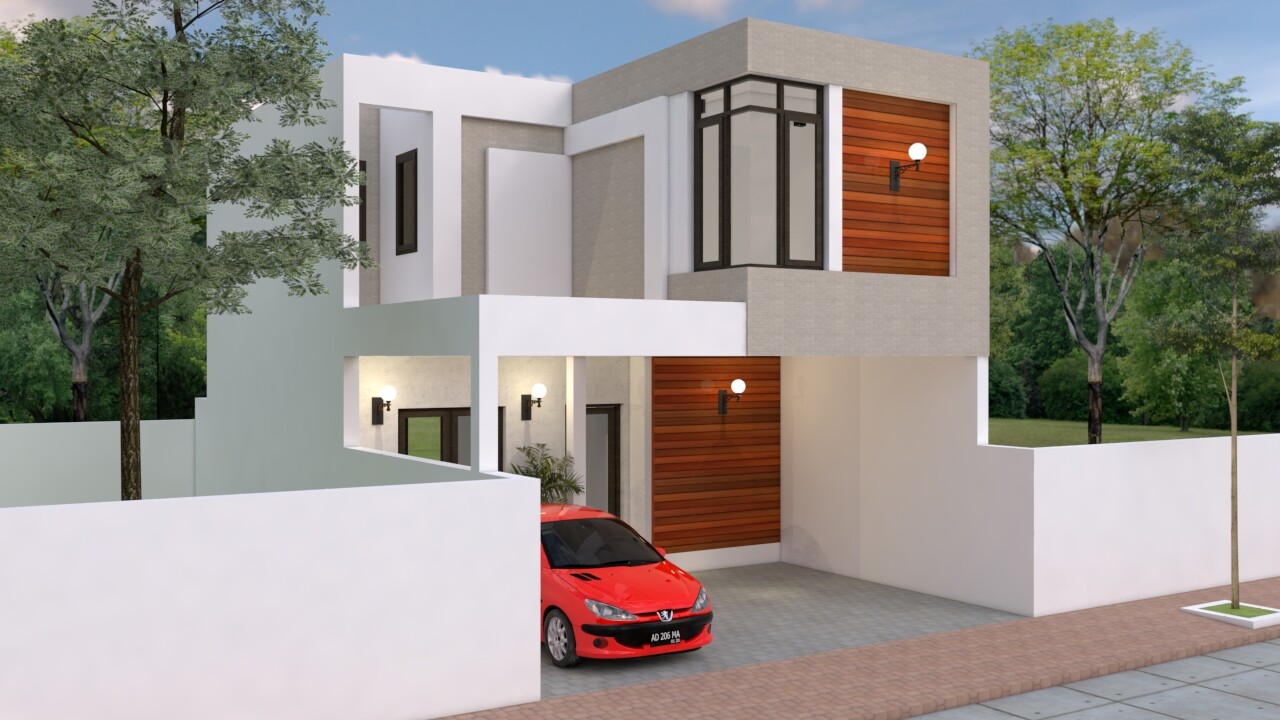 23×36 Feet House Plans 7×13 Meter 3 Beds 3 Baths Flat Roof PDF (A4 Hard Copy)