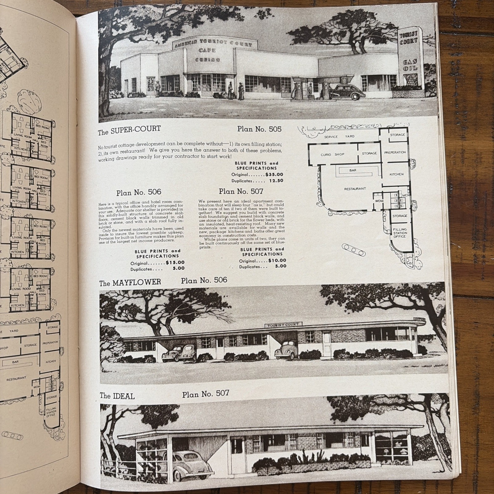 Vintage 1949 MCM Mid Century Home Hotels Apartment Plans Designs Catalog