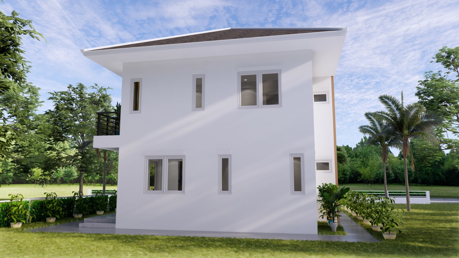 28×36 Feet House Design Plans 8.5×11 Meter 4 Beds 3 Bath Hip Roof (A4 Hard Copy)