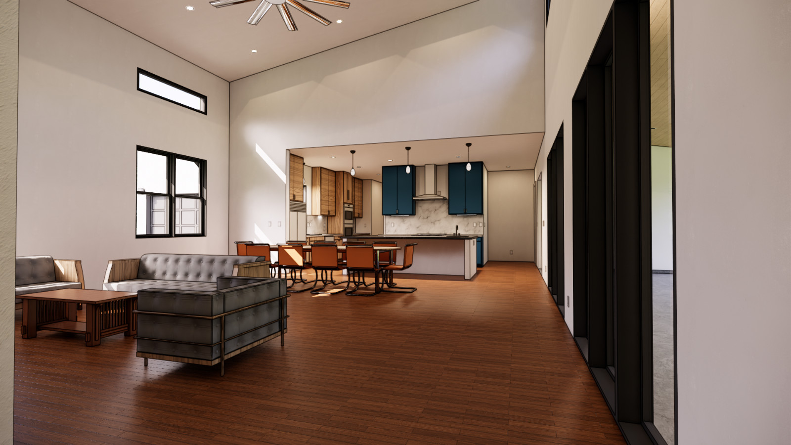 The Manhattan: Mid-Century 3 Bedrooms / 2.5 Baths 2,547 SF Design Blueprints
