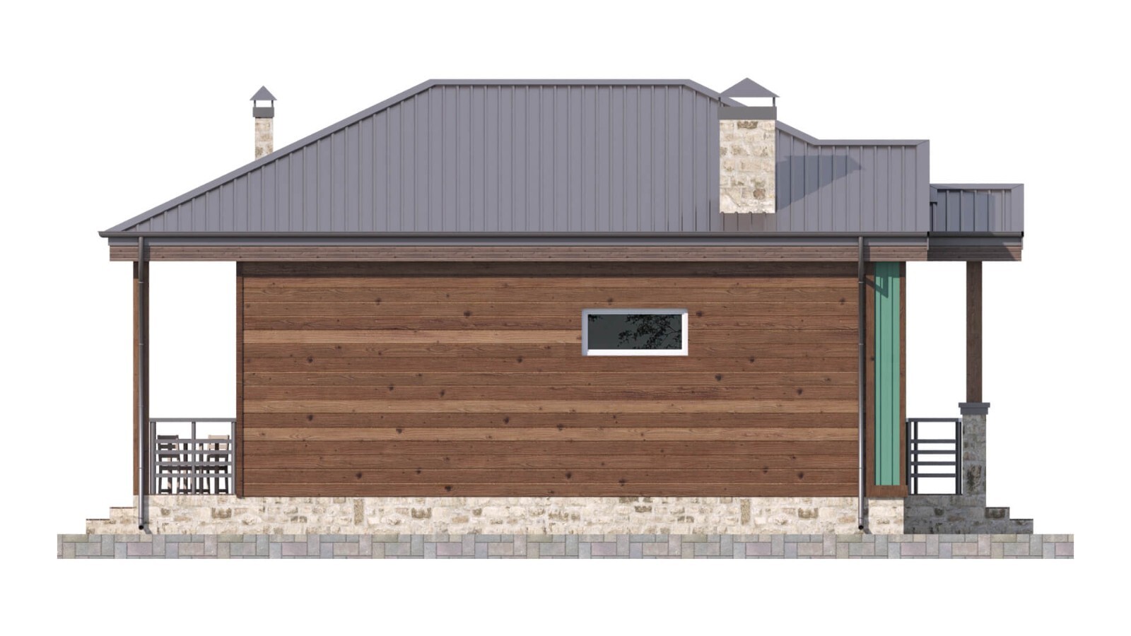 Charming Tiny House 1 Bed, 1 Bath, 583SF Architectural Build Plans PDF Download