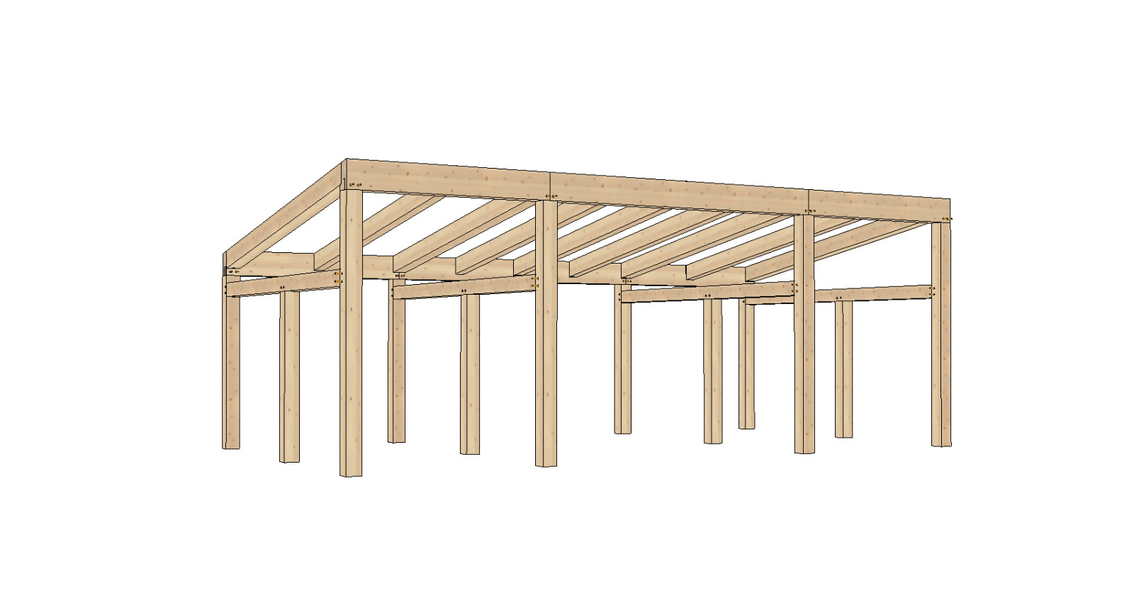 16′ x 30′ Mini Lake Cabin Timber Frame Plan Set