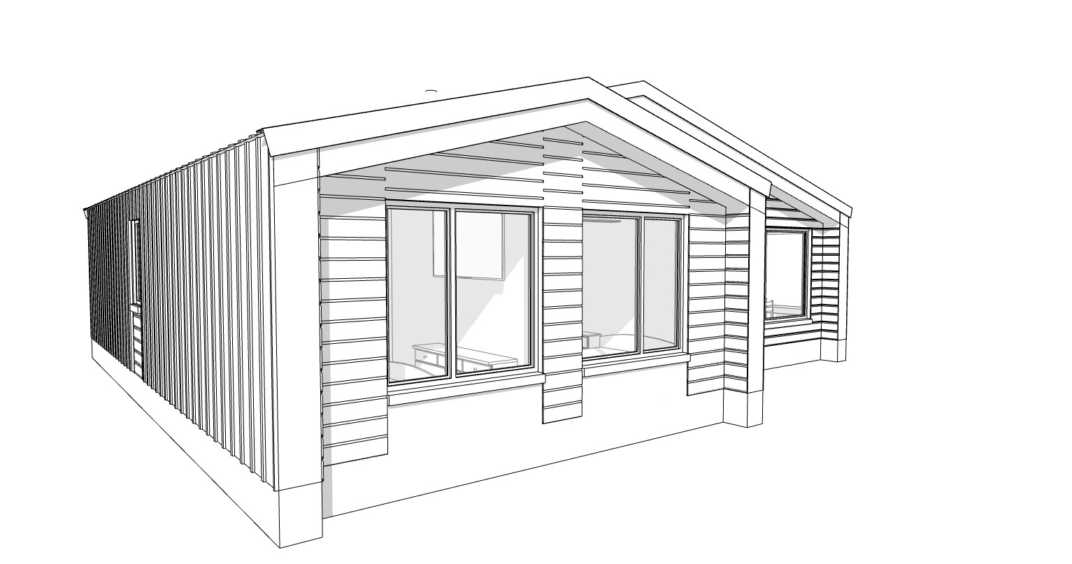 41’x41’ 3 Beds, 1.5 Baths Charming Barnhouse Architectural Plans PDF Download.