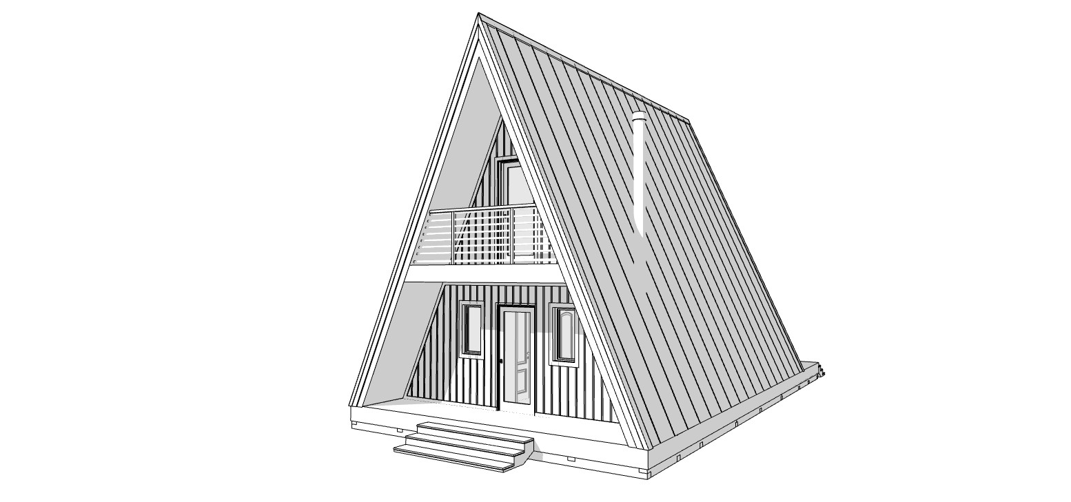 22’x42′ Tiny House Plan 1 Bed, 1 Bath Architectural Build Plans PDF Download