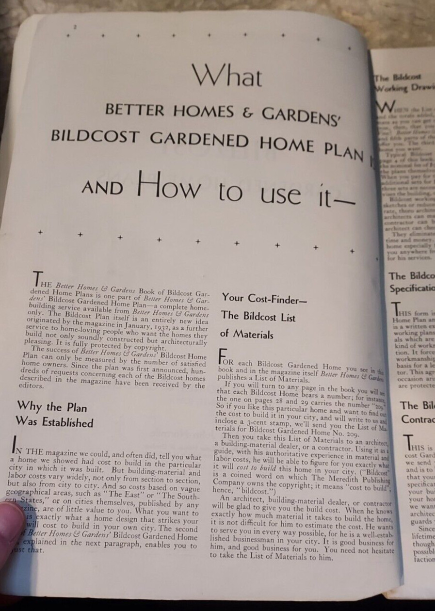RARE Better homes & Garden Home Plans – Distinctive homes 1936 Original booklet