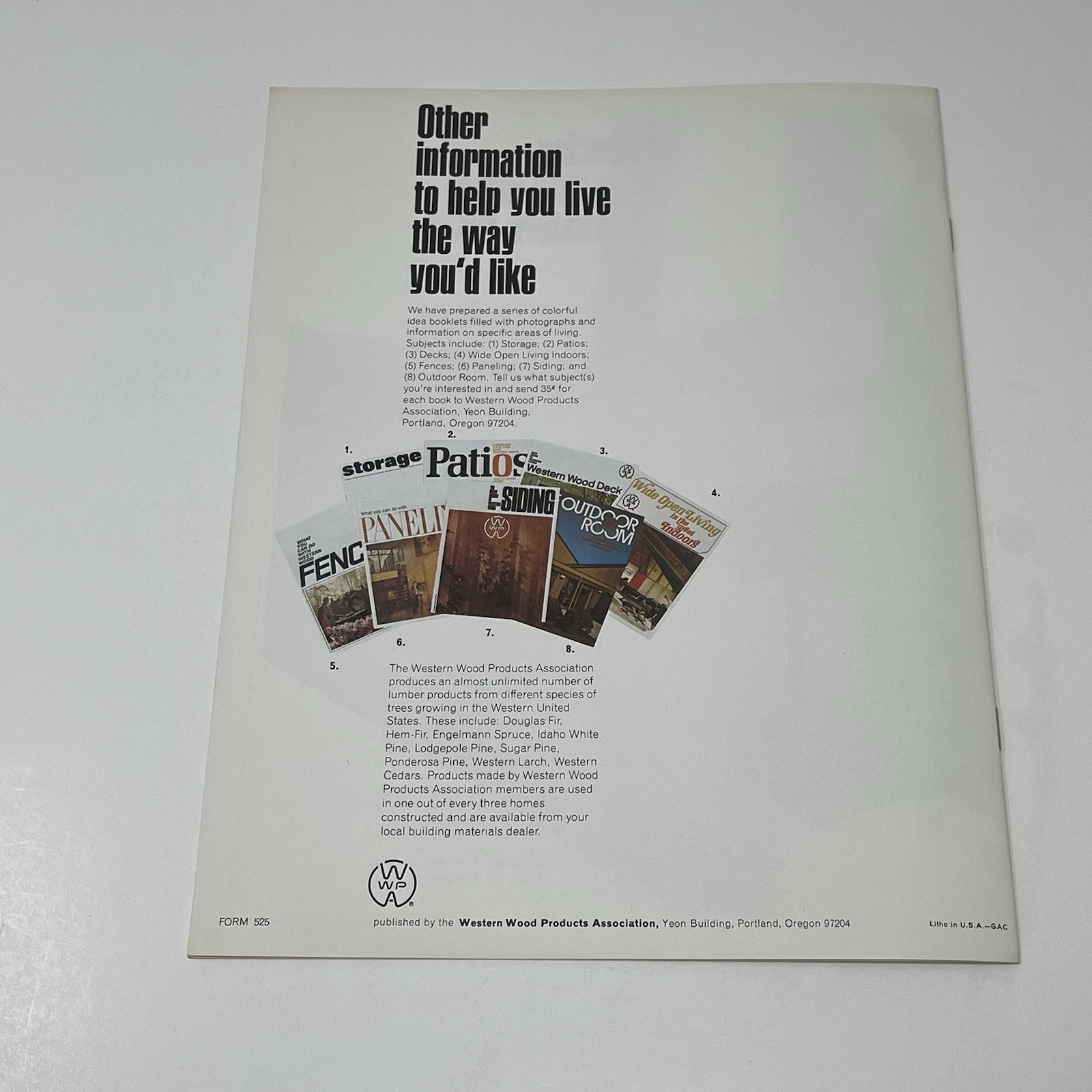 1960’s Western Wood Products Association Home House Design Idea Dealer Brochure