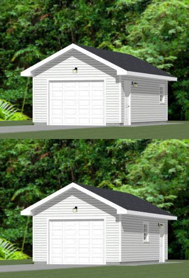 14×28 1-Car Garage — 392 sq ft — PDF Floor Plan — Model 5A