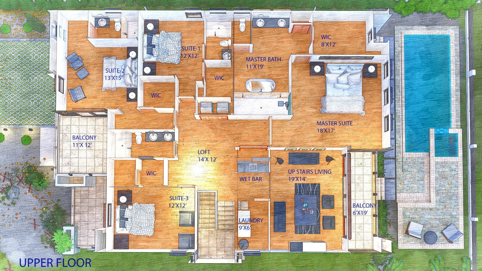 CADFILE BLUEPRINTS CONTEMPORARY TWO STORY HOUSE PLAN ARCHUP #101