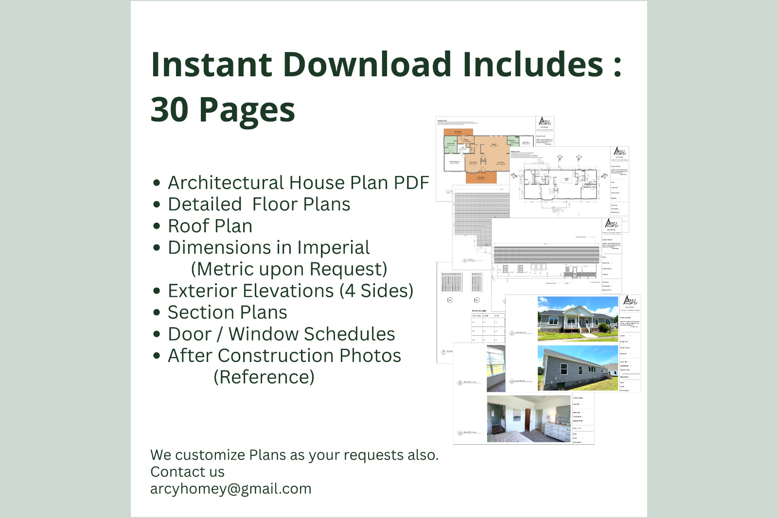 27 x 68 Modular House Floor Plan 3 Bedroom 2 Bath 1,800 sq ft PDF Floor Plan