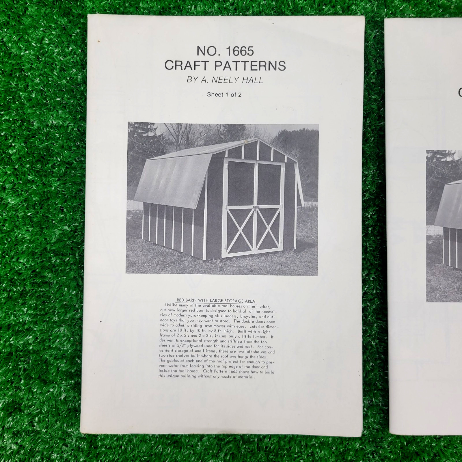 Vintage Shed Barn Storage Building Plans & Specs – Detailed Incl Materials List