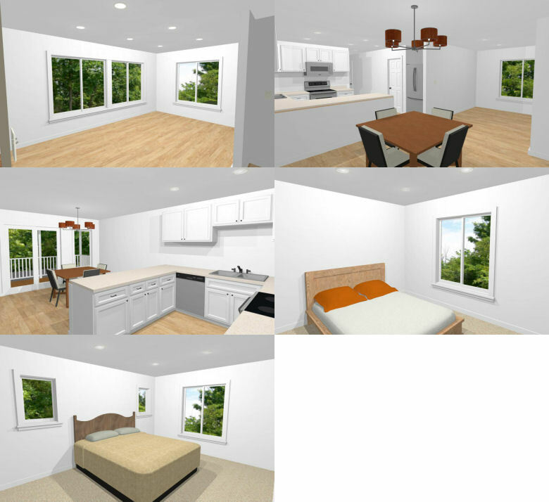 60×44 Apartment with 2-Car 2-RV Garage – PDF FloorPlan – 1,415 sqft – Model 1C